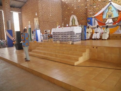 Mass - Leader of the visiting team delivering a message