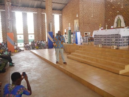 Mass - Leader of the visiting team delivering a message