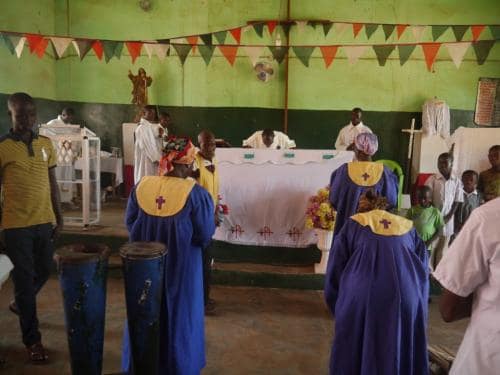 Venerating the altar